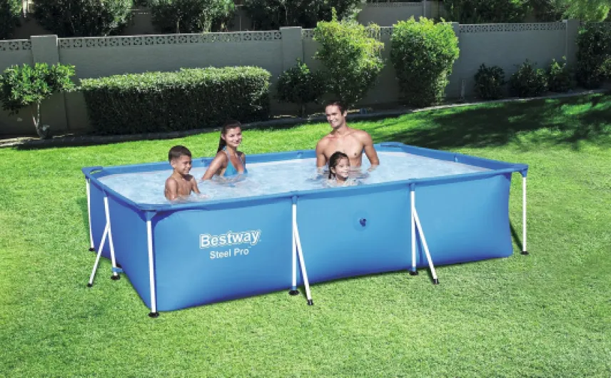 56404 - Piscine tubulaire amovible pour enfants Deluxe Splash Frame Pool, 300x201x66 cm, bleu