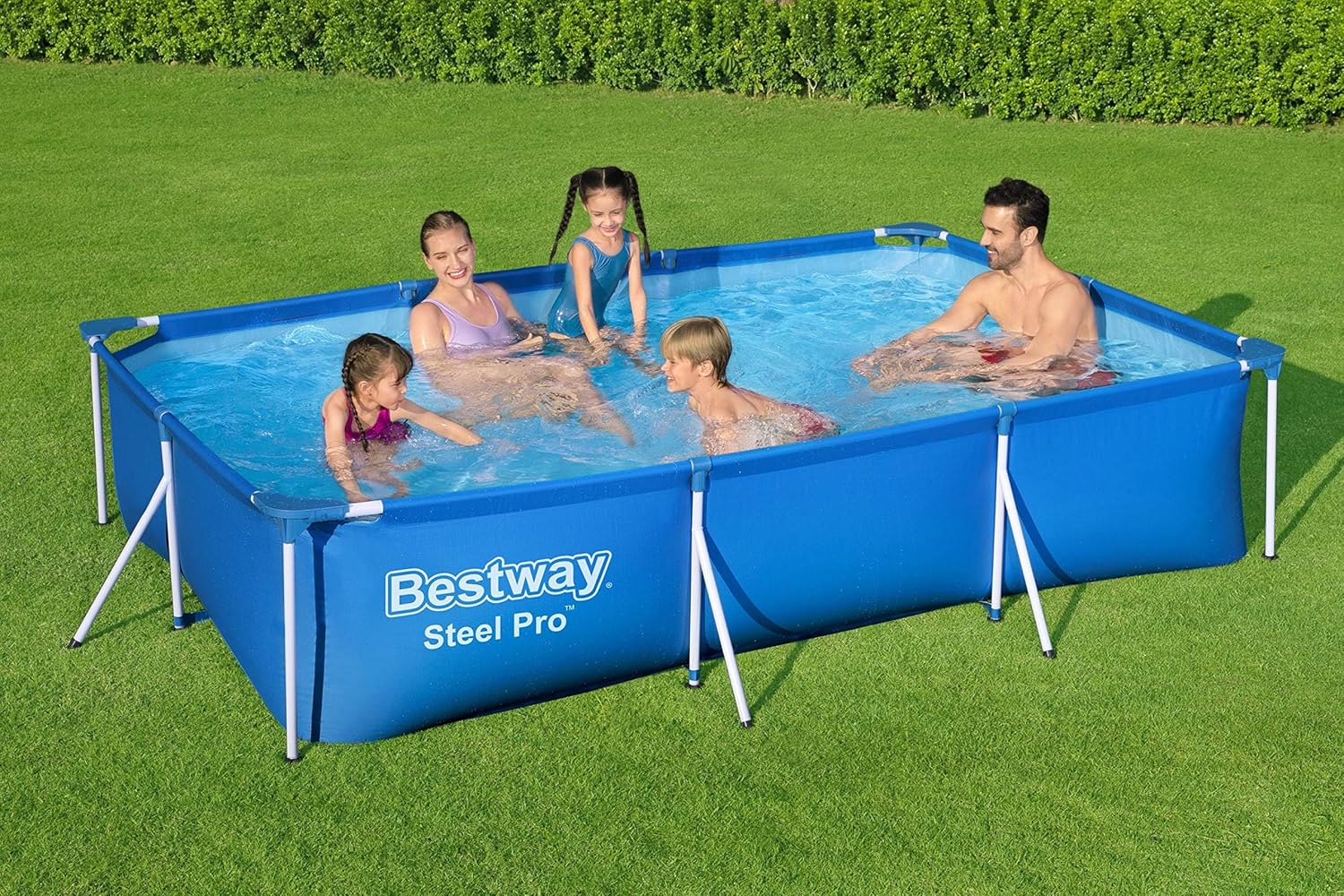 56404 Piscine hors sol Steel Pro 300 x 201 x 66 cm Bleu Simple 2,8 m