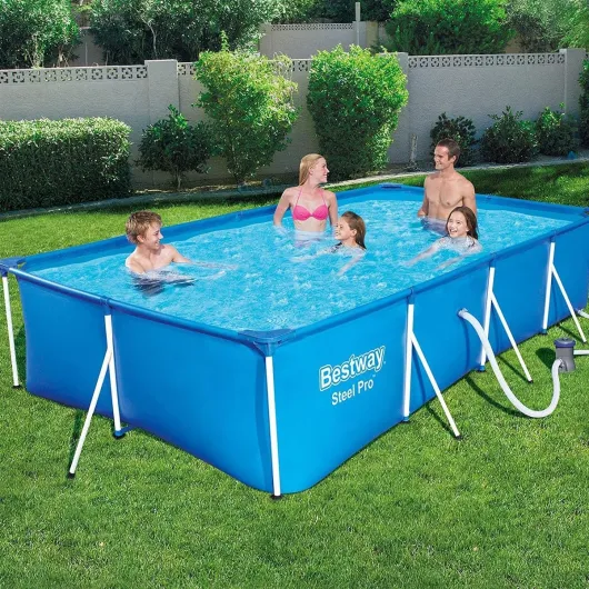 56424 Piscine Hors Sol Steel Pro™ 400 X 211 X 81 cm, Filtre à Cartouche