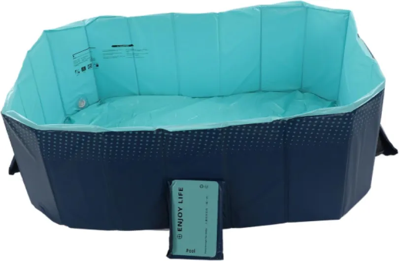 Piscine Pliable, Piscine Pliable en PVC, de Bain Surdimensionnée sans Gonflage pour Usage Familial dans Le Jardin, Conception Portable pour Enfants, Animaux de Compagnie, Stockage d'eau, 1,6 m/63 pouces