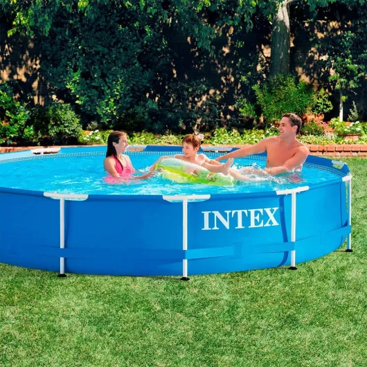 Kit piscinette Metal Frame Ronde Tubulaire (ø) 3,66 x (h) 0,76m 3,66 x 0,76 m Épurateur à cartouche inclus Ronde