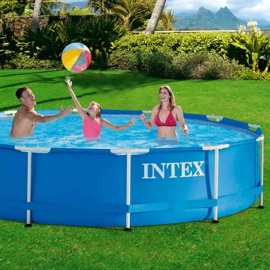 Intex piscine metal frame ronde tubulaire (ø)3,66 x (h)0,76m 3,66 x 0,76 m Sans accessoires Ronde