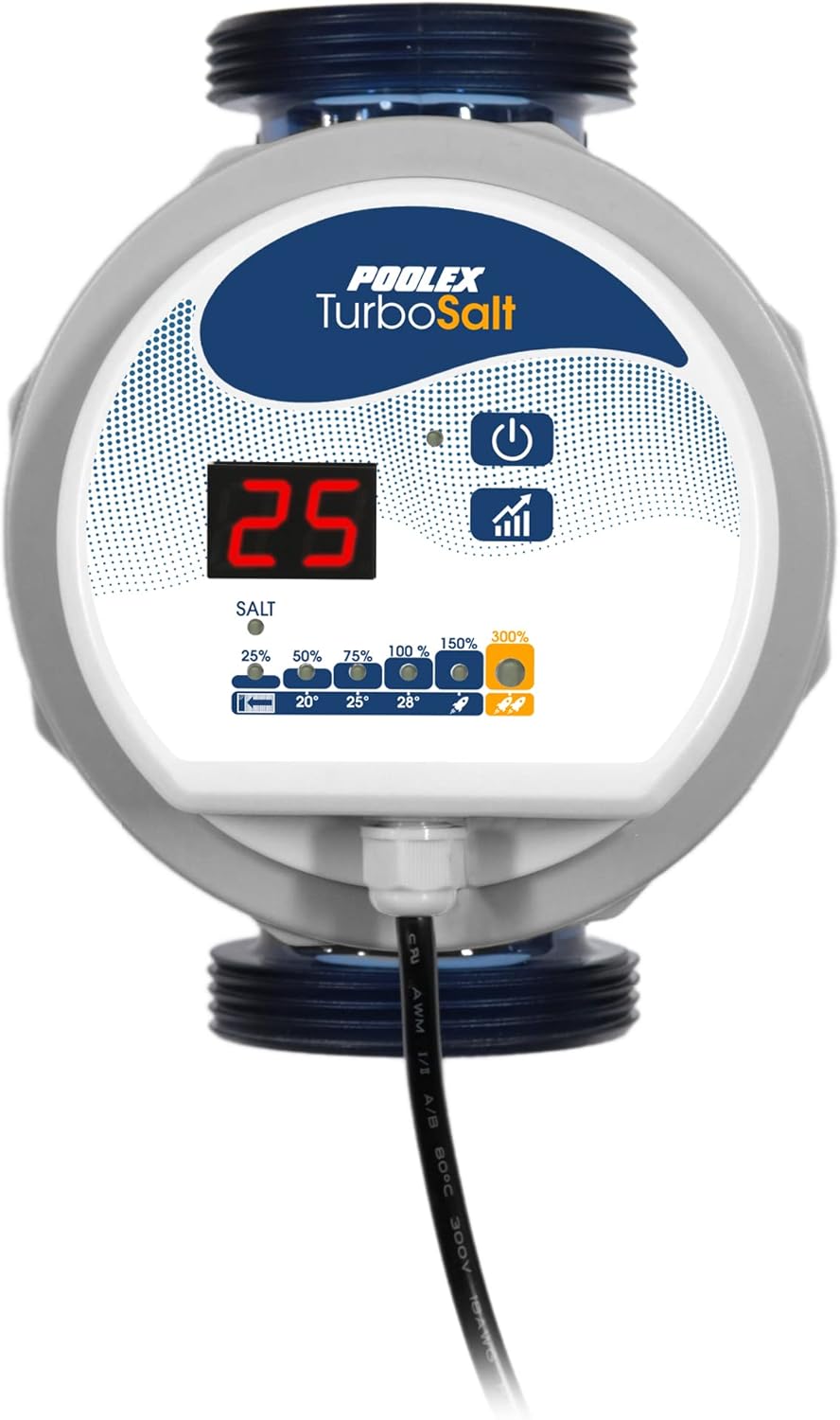 Turbo Salt - Électrolyseur Compact pour Piscine - Tout Type de Filtration - Traitement Naturel - Jusqu'à 60 m3 - Entretien Automatique - 4 Modes de Fonctionnement - Modèle 600