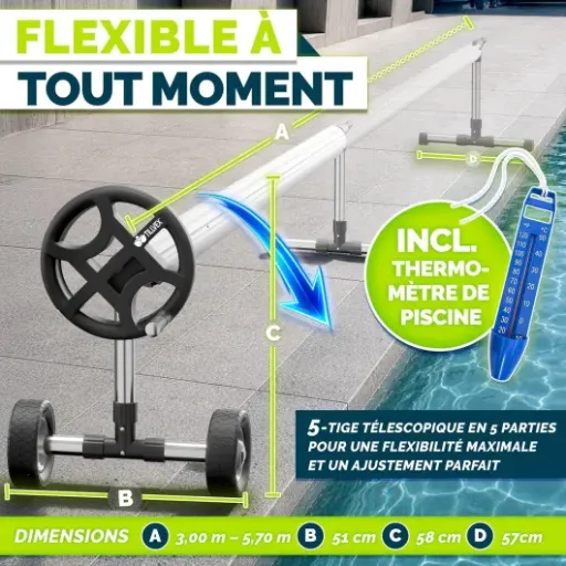Test Tillvex Enrouleur de Piscine 3-5,70 m : ça fait le job, mais faut aimer bricoler