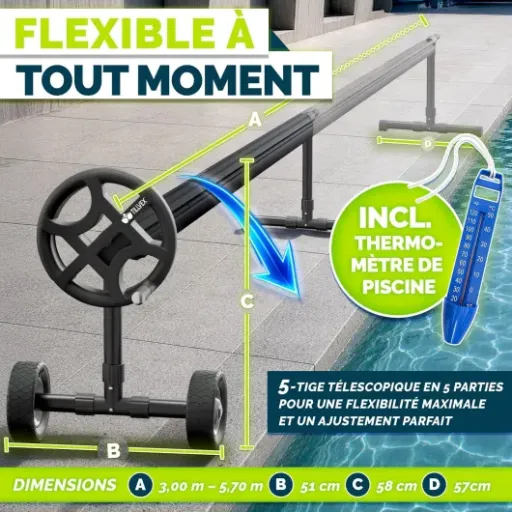 Test tillvex Enrouleur de Piscine 3-5,70 m : pas parfait, mais il fait le job si tu bricoles un peu