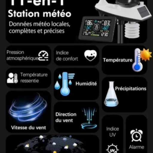Avis Station Météo Connectée WIFI Regevo 11 en 1 : la station complète pour suivre la météo comme un pro à la maison