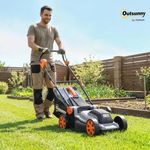 Avis Outsunny Tondeuse à Gazon sans Fil 18V x2 : une tondeuse légère pensée pour les petits jardins