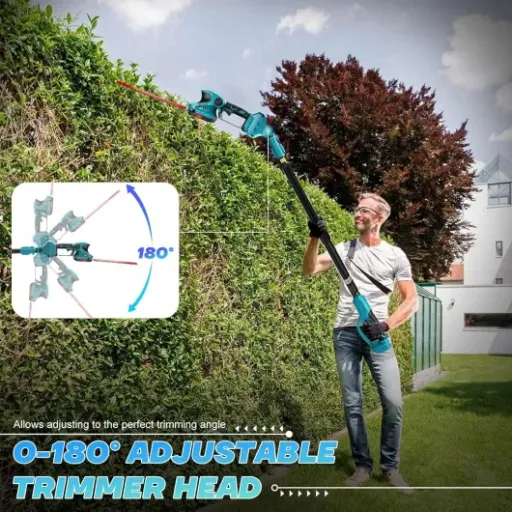 Avis 6 Zoll Mini Tronçonneuse & Taille haie Télescopique 5 en 1 : un set polyvalent pour l’élagage sans fil