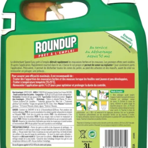 Avis Roundup Désherbant Jardin Polyvalent 3L Promo : un classique puissant mais à manier avec précaution