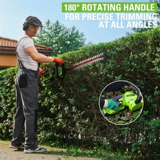 Avis Greenworks GD24HT61K2 : le taille-haies sans fil léger qui mise sur le brushless