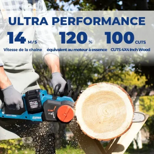 Avis Dong Cheng Tronçonneuse sans fil 40V : une alternative sérieuse aux thermiques pour le bois de chauffage