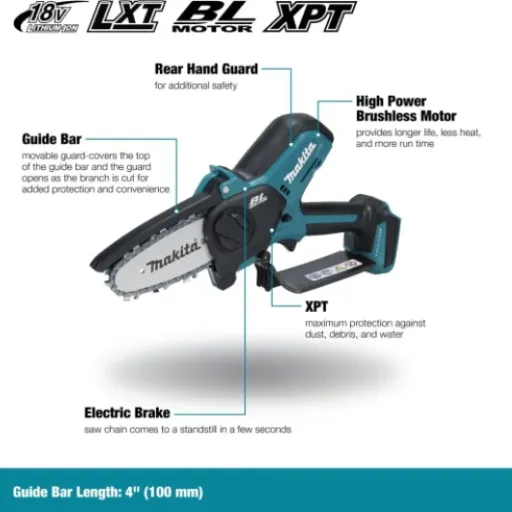 Avis Makita DUC101Z : la mini tronçonneuse 18V LXT taillée pour l’élagage rapide