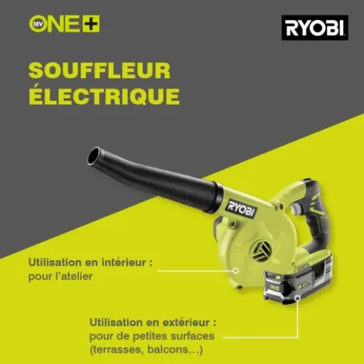 Avis RYOBI R18TB-0 18V ONE+ : le petit souffleur d’atelier qui simplifie le nettoyage