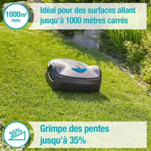 Avis Gardena SILENO Life 1000 m² : le robot tondeuse discret pour pelouses moyennes
