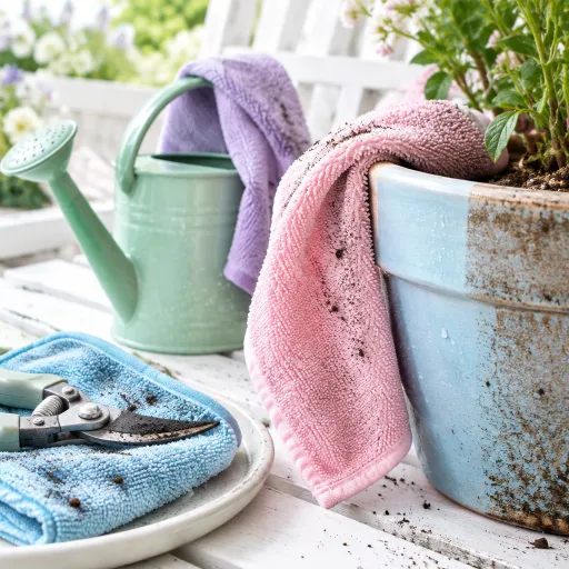 Chiffonnettes en microfibre : l’alliée discrète d’un jardin propre et durable