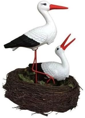 Figurine décorative nid de Cigogne 2 cigognes H: 60cm de Jardin décoration extérieure