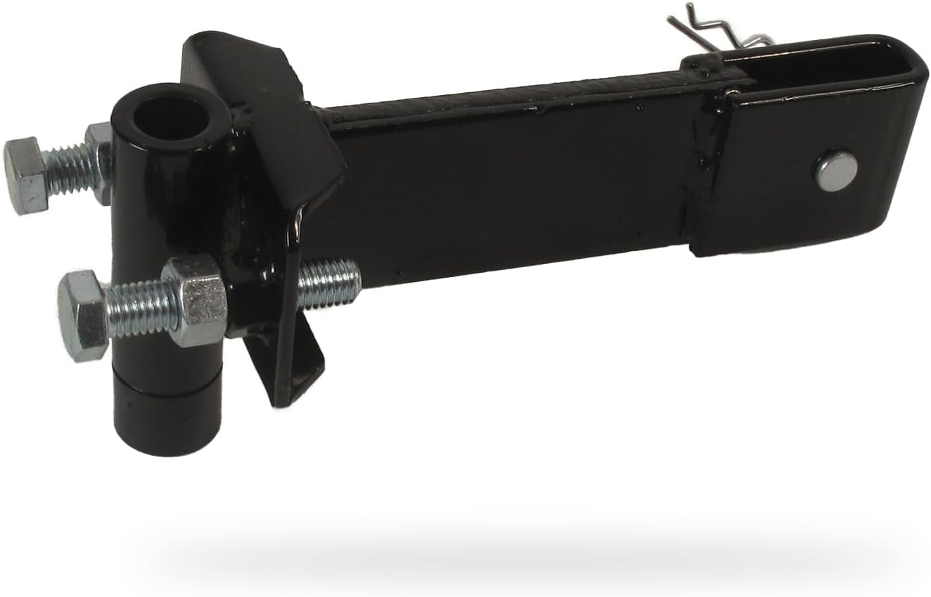 GREENSTAR - Chape D'Attelage - pour Motoculteurs - avec Axe & Goupille - Adaptables À Nos Socs Butteurs & Charrue Simple - Qualité Supérieure - Durable, Noir