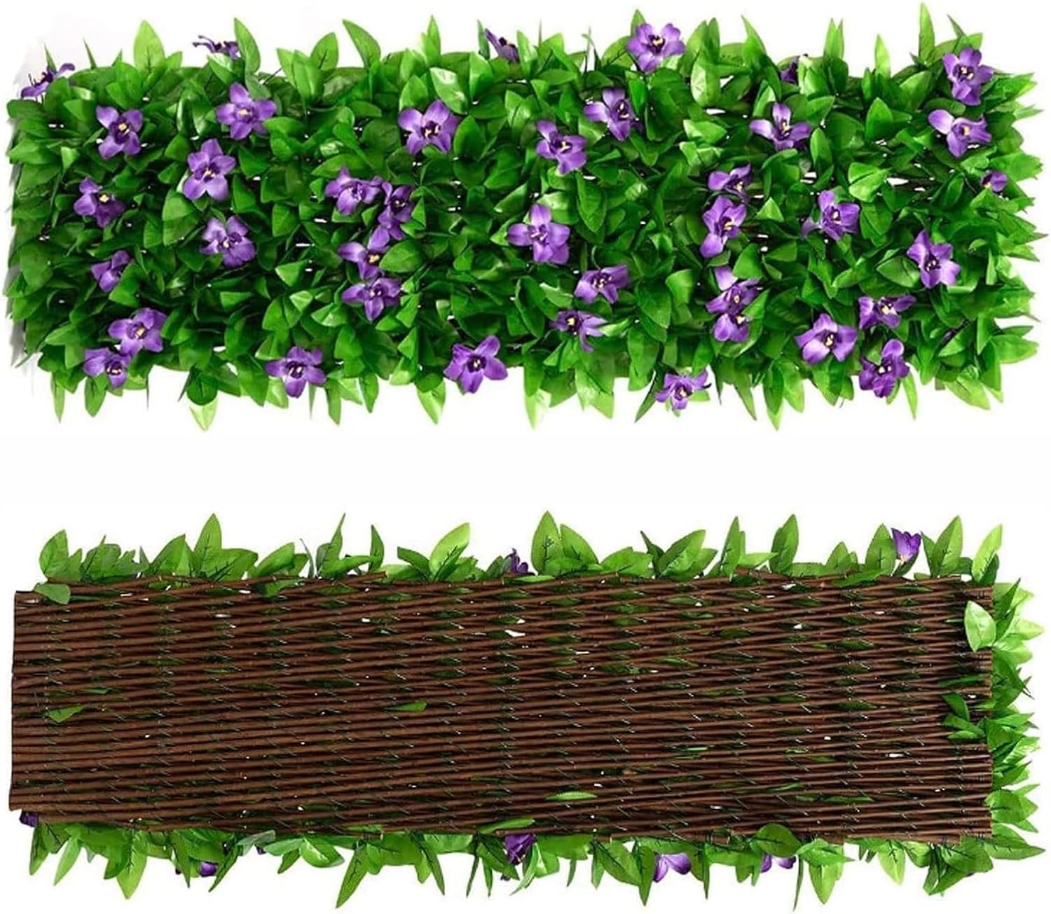 LSRVNM Grillage en Feuille de Lierre Artificielle, Écran D'intimité Cloture Jardin Exterieur, Treillis Extensible Feuillage, Mur Vegetal Brise vue Balcon Feuillage, Anti-UV pour Jardin Cour