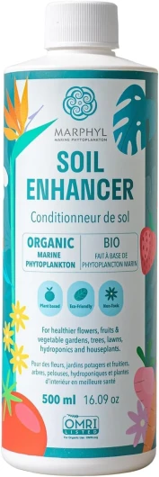 Engrais Liquide, Engrais Plante Interieur et Jardin - Engrais Hydroponique, Engrais Plantes Exterieures avec Phytoplancton Marin pour Graminées Fleurs Bambous Succulentes Légumes - MARPHYL Engrais Bio