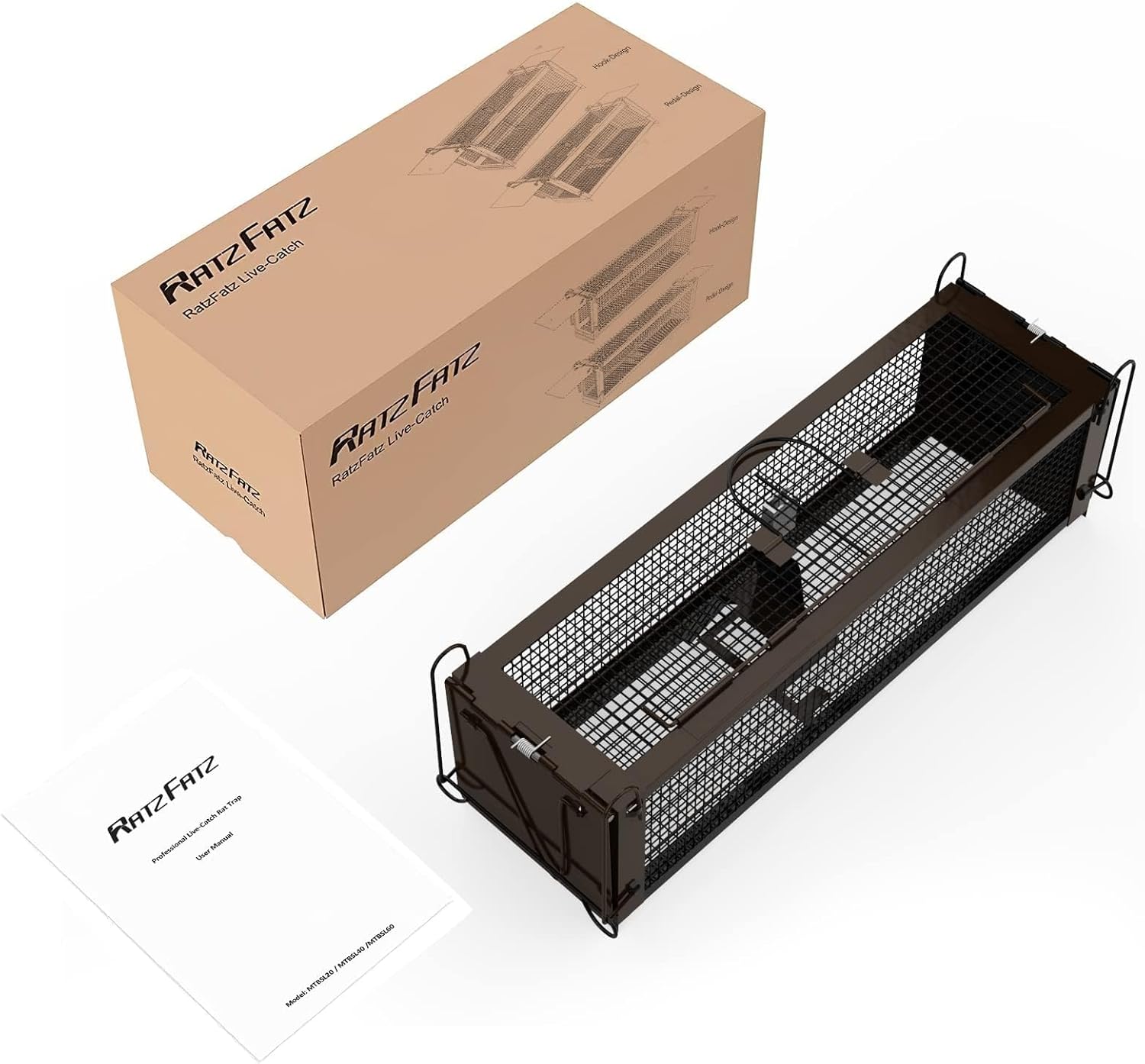 RatzFatz® Piège à Rats XXL, Piège à Souris Réutilisable, No Kill, Sensibilité Ajustable, Design à deux entrées efficace pour attraper les souris, les rats et autres rongeurs de taille similaire