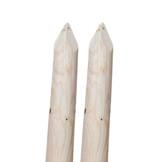 ø 8cm Lot de 2 Piquet Cloture Bois Longueur : 200 cm Poteaux De Clôture De Jardin Non Imprégné Résistant Aux Intempéries Palissade Tuteurs avec Pointe