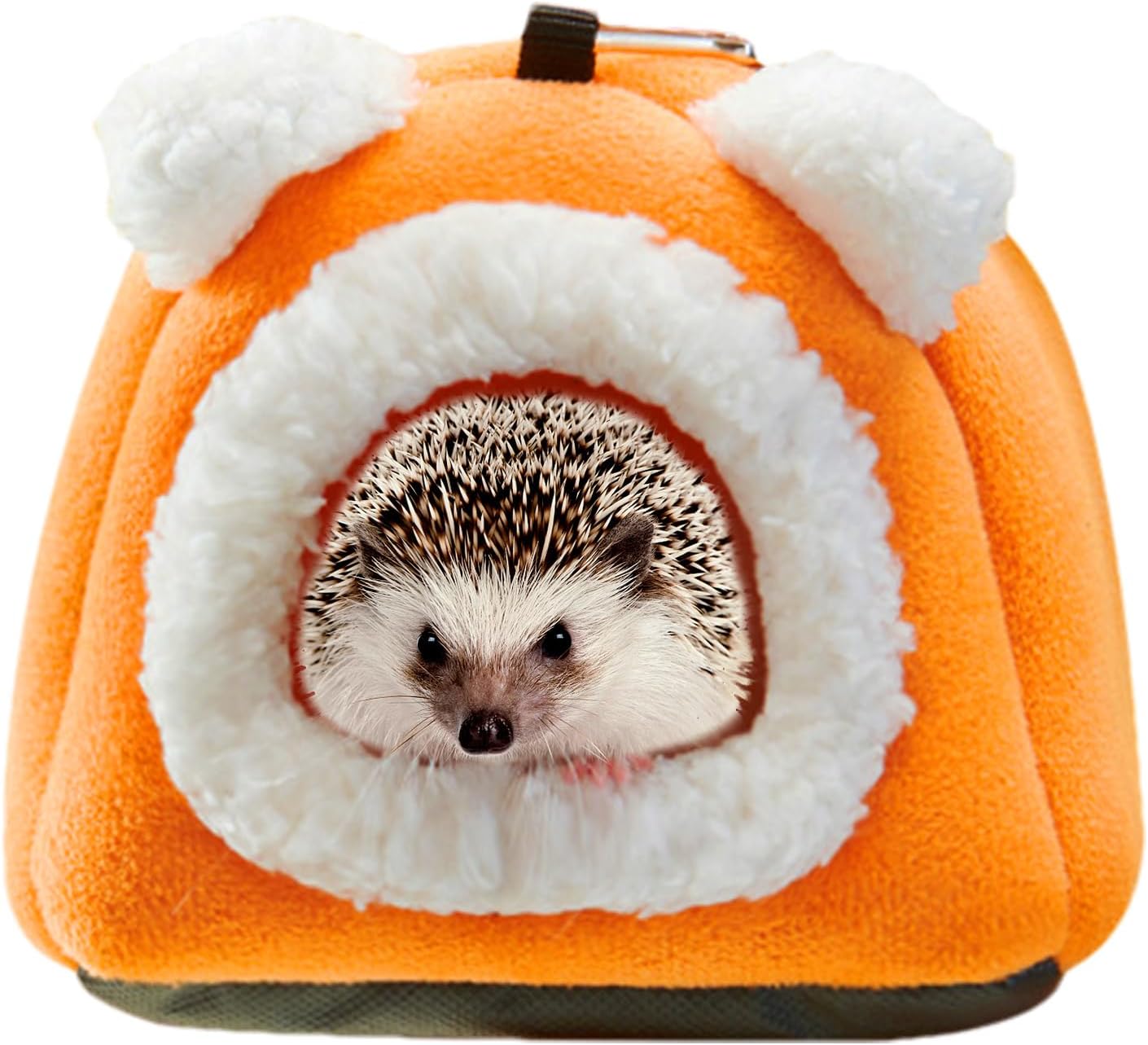 Niche pour petits animaux - Lit douillet en coton pour hamsters et hérissons - Abri douillet en forme d'ours, nid pour chinchilla, maison pour cochon d'Inde, accessoires d'hiver pour petits animaux