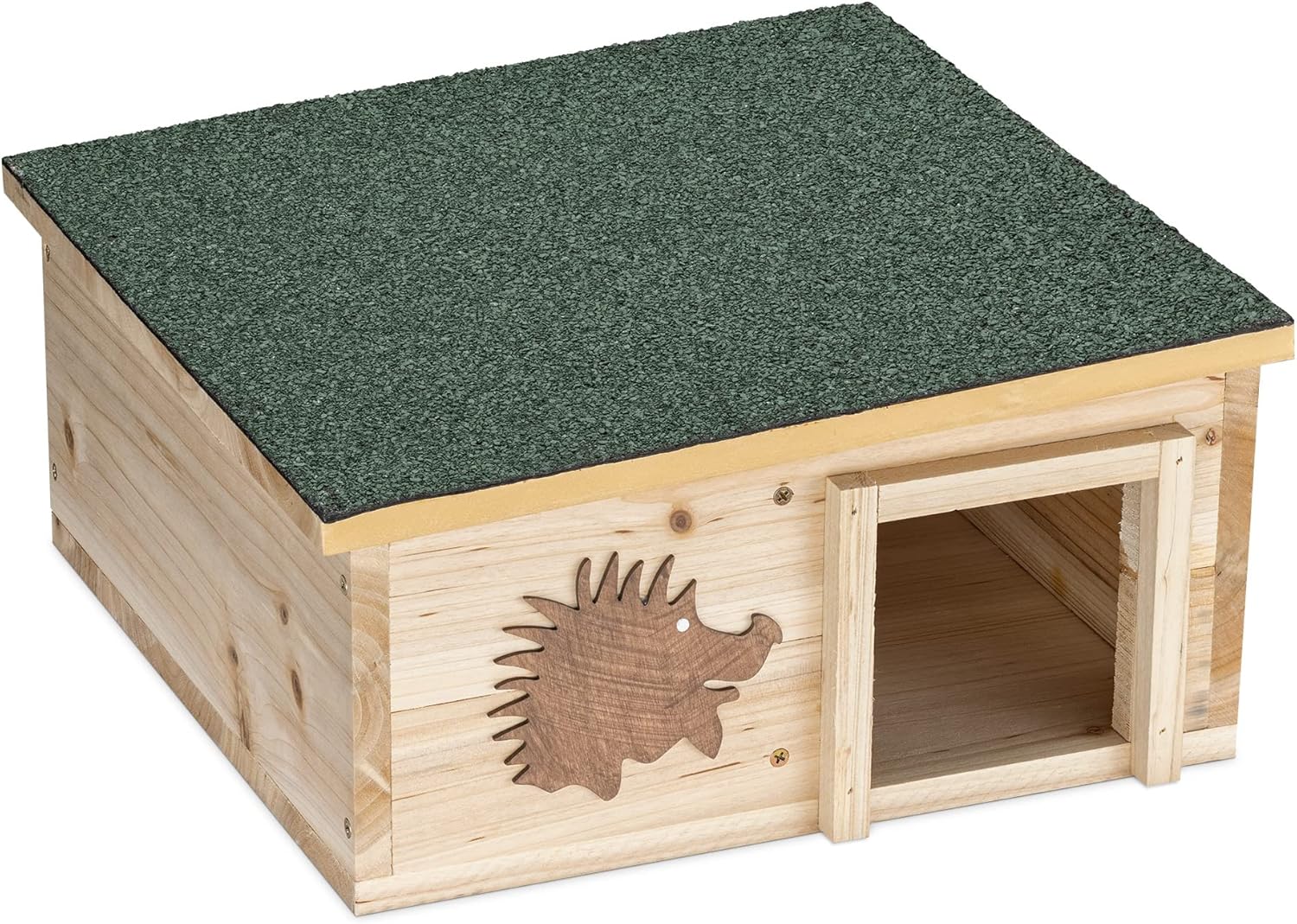 Abri pour Hérisson - Maison pour Hérissons 40x40x19cm en Bois de Sapin - Refuge Naturel Hibernation Hiver - Protection Contre Prédateurs