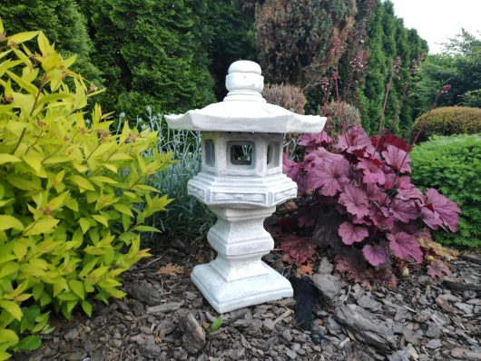 Green Lane Garden - Lanterne Japonaise en Pierre - Décor de Jardin - Pagode - Gris