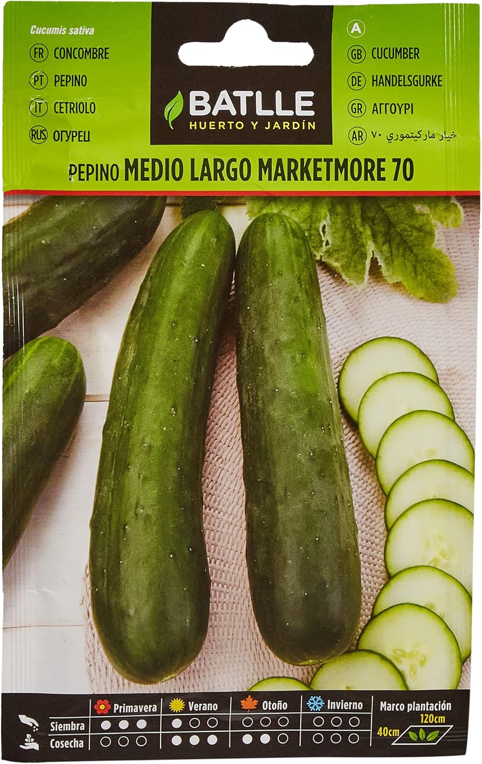 Semillas Batlle – Concombre Marketmore 70, Long, Moyen