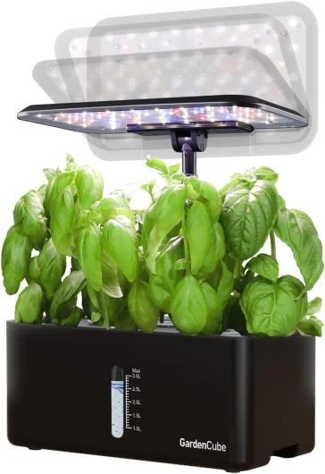Système de Culture Hydroponique d’Intérieur 8 Capsules – Kit Potager Intérieur avec Lumière LED, Pompe Silencieuse, Arrosage Automatique, pour Herbes et Légumes Frais à la Maison