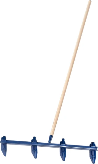 Arracheur de sillons avec Lames en Acier, arracheur de rangées avec Long Manche en Bois, arracheur de sillons, râteau marqueur pour potagers, semences (Petit)