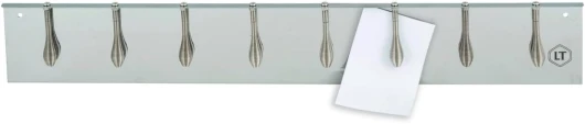 Pince porte-fiches Inox (8 Ressorts) - 62.5 cm, Gris