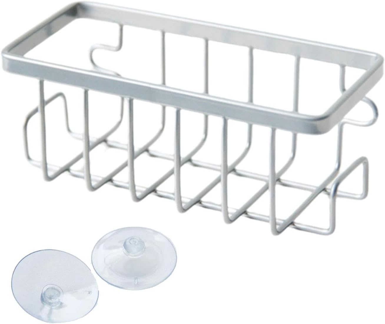 F Fityle Évier porte-greffe du porte-éponge avec un tassement de tassement multifonctionnel Organisateur Évier Support d'évier Panier d'évier pour les, Argent