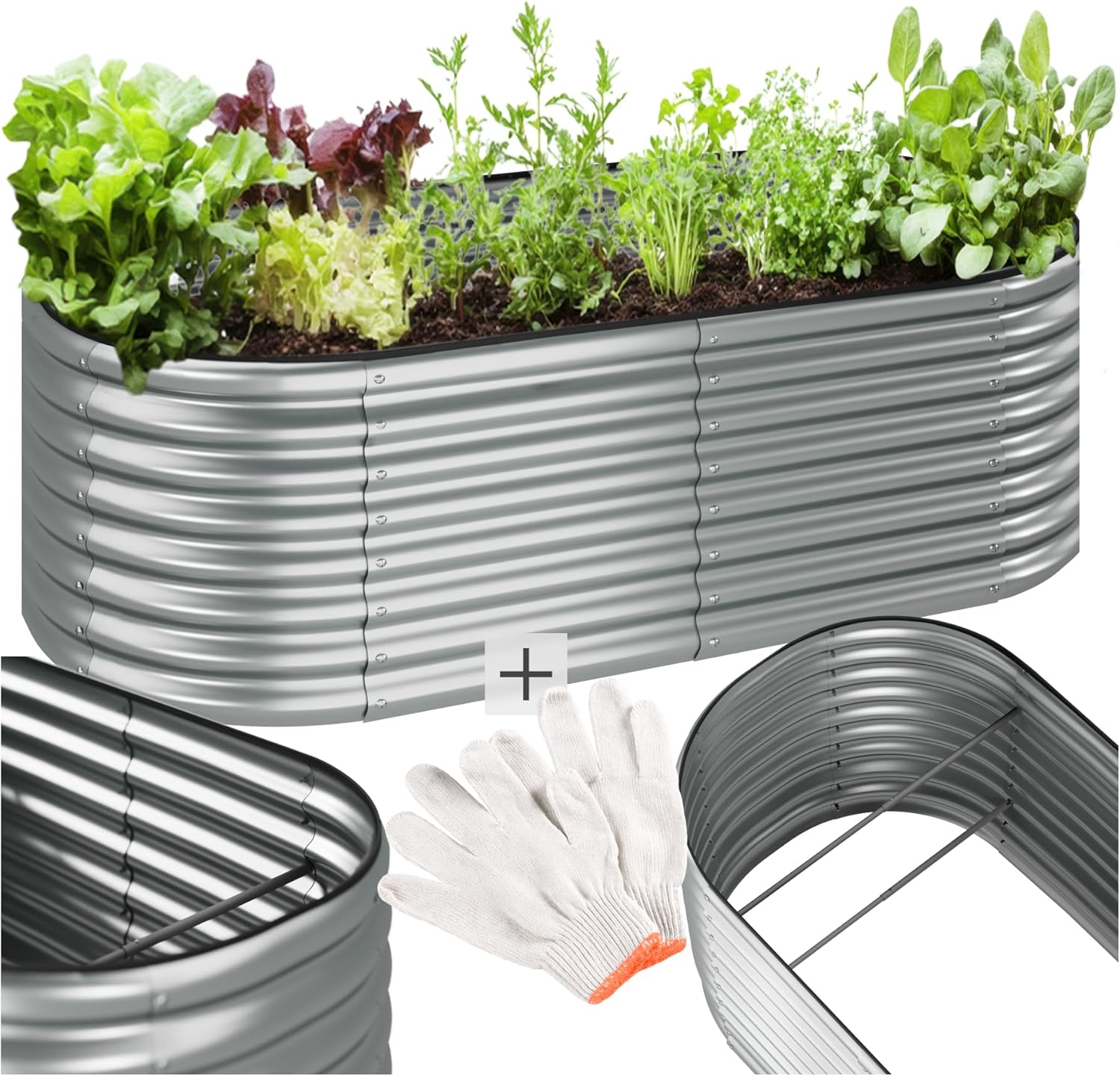 ® Lit de Jardin Carré Potager de Jardin surélevé, Bac à semis Jardiniere en Acier galvanisé résistant à la Rouille Serre de Jardin Jardiniere Exterieur Grande Taille 200x100x60 cm