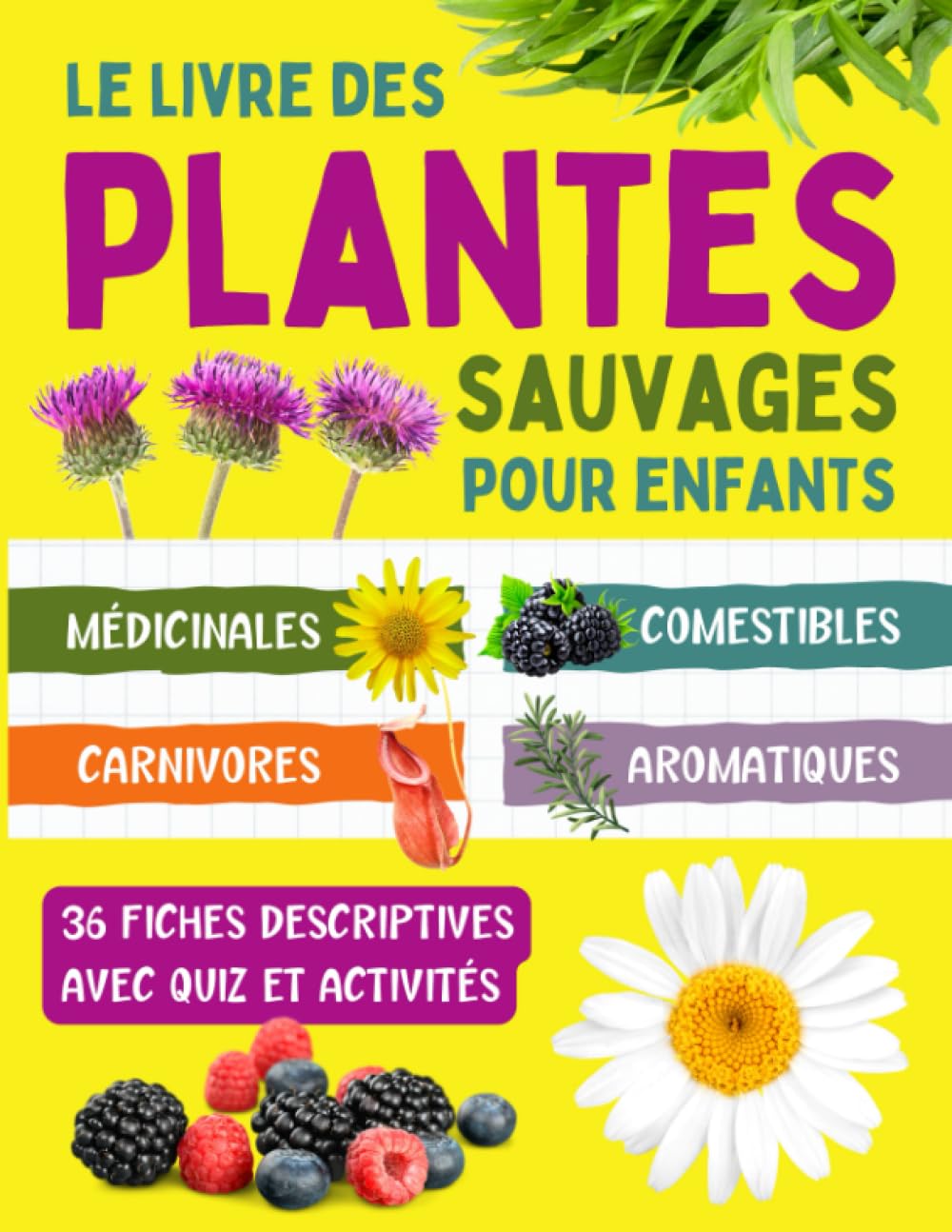 Le livre des plantes sauvages pour enfants: Guide et activités sur les plantes médicinales, comestibles, carnivores, aromatiques pour enfants curieux à partir de 7 ans