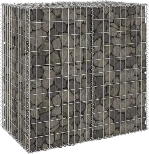 Mur de soutènement en pierre Mur de gabion avec couvertures en acier galvanisé 100 x 60 x 100 cm
