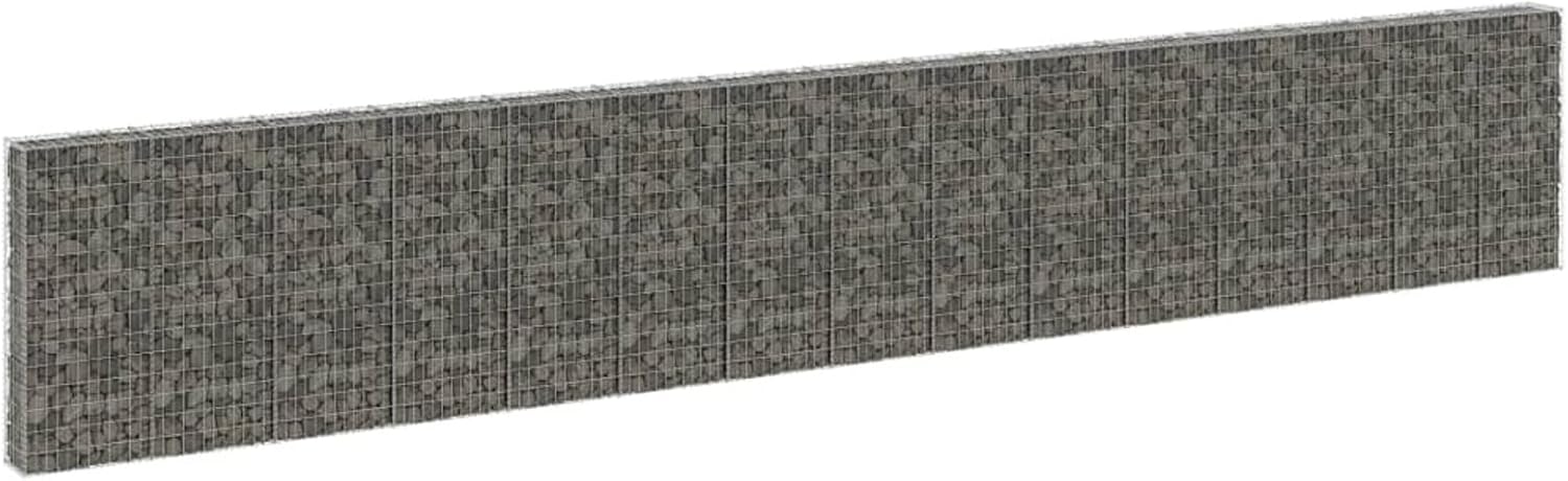 Mur de soutènement en pierre Mur de gabion avec couvertures en acier galvanisé 900 x 30 x 150 cm