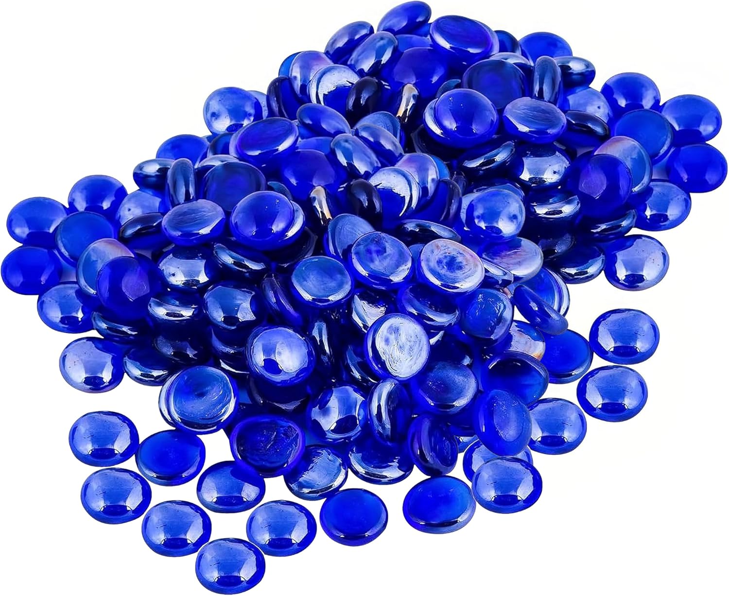 Cailloux de Verre Pierres décoratives Perles pépites gemmes Carreaux de mosaïque pour Vases Artisanat Bols de Jardin réservoir de Poisson (170-180 Cailloux Bleus)