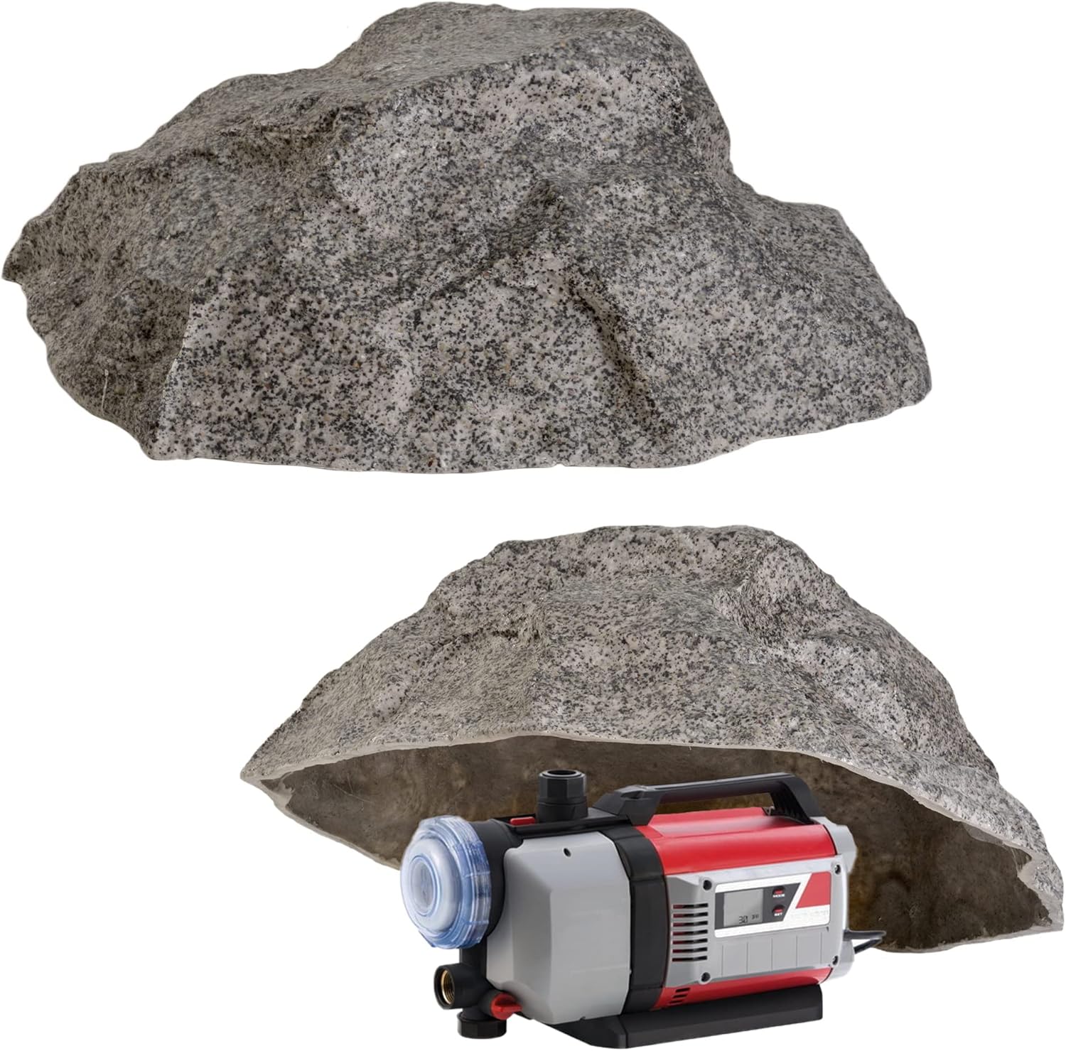 Faux Rocher pour Le Jardin Et Arrière-Cour - Artificielle, Fausse Pierre pour La Décoration De Paysage, pour Cacher Les Utilitaires de Jardin, Couverture Ø 73cm M-02, Gris