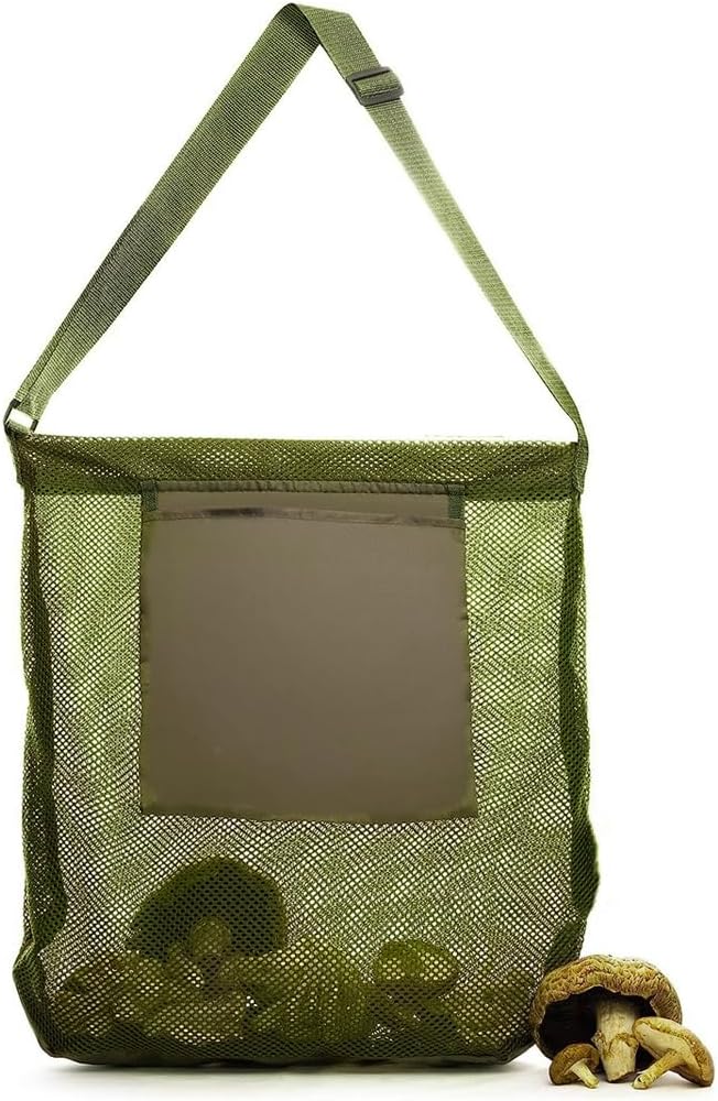 IKOPFLN Panier Champignon Cueillette Sac Champignon Sac De Chasse Aux Champignons Sac De Recherche De Nourriture Pliable Sac De Recherche De Nourriture En Maille Respirante