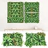 2Pcs Panneaux De Plantes Artificielles, Mur Vegetal Artificiel, Mur d'herbe Panneau de Fond Artificiel Décoration pour Intérieur et Extérieur Mariage Jardin Murale DIY Pelouse 40 x 60 cm
