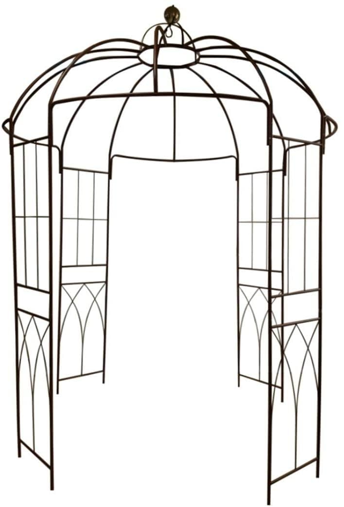 OUTOUR support pour plantes et fleurs grimpantes rieur Gazebo robuste en forme de cage à oiseaux de style français, 9 'Highx 6'6 "de large, pergola pavillon arch tonnelle plantes support