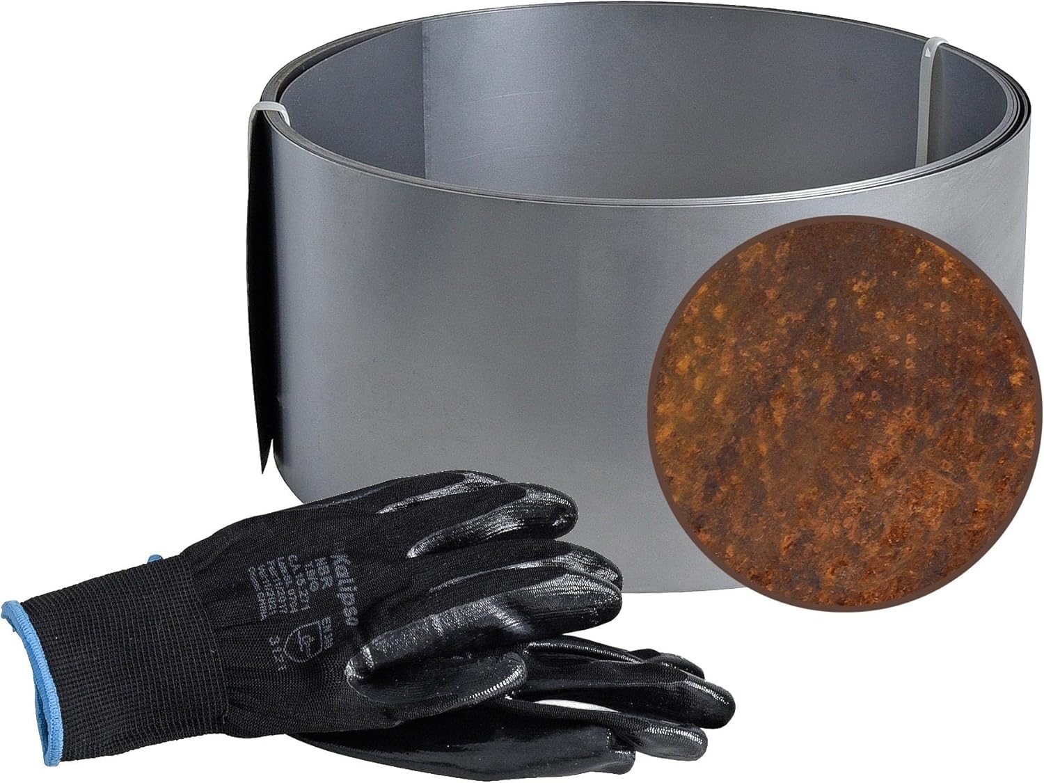 ESTEXO Bordure de pelouse élégante - Bordure de parterre surélevée - En acier Corten - 5 ou 10 m - Pour parterre de fleurs et légumes - 20 cm x 10 m