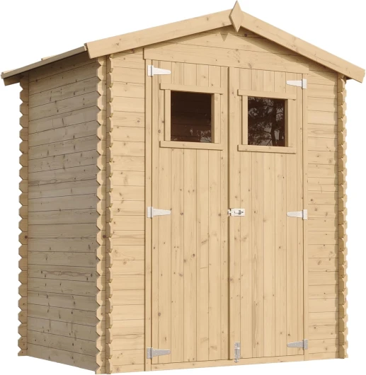 Abri de Jardin en Bois avec Sol TRAITÉ - Stockage extérieur I196xL136xH218 cm/ 1.98 m2 Petit abri à Outils, Local à vélos - Toit imperméable, fenêtres - TIMBELA M367