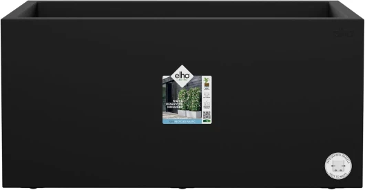 Vivo Next Long 60 - Planteur pour Intérieur & Extérieur - Plastique 100% Recyclé - L 59.0 x H 29.2 cm - Noir/Living Noir 60 cm Living Noir
