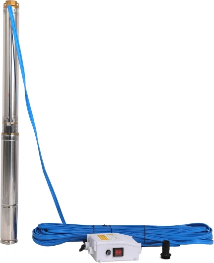 Pompe pour Puit Profond 0.37kW/0.5HP Submersible Pompe à Eau 2800L/H Etroite pompe de puits Immersion Electrique Forage Pompe 220V pour Maison Irrigation Agricole Jardin,Diamètre 2.5 Pouces 0.37kw 0.5hp 1inch