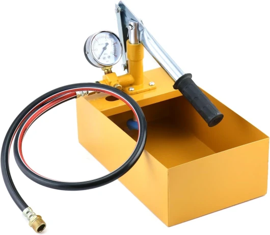 QWORK® Pompe à pression manuelle, 25bar, pompe de test, utilisée pour détecter les conduites d'eau et le chauffage au sol