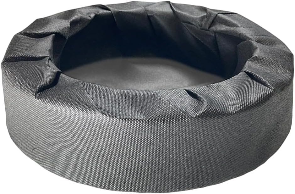 Gdfnmogo Lot de 2 jardinières flottantes en tissu tissé pour plantes aquatiques - Abri pour poissons - 23 cm et 14 cm - Noir - (L)