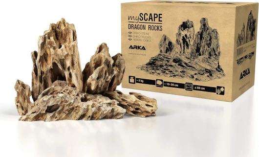 ARKA mySCAPE-Rocks Dragon - 5 kg Mix - Pierres décoratives Naturelles pour aquascaping en Aquarium d'eau Douce et Terrarium, parfaites pour des créations de paysages Aquatiques - multicolore m