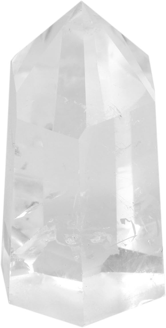 Cristal de Roche Colonne Cristal Naturelle Pierre Baguette Point,Pierre Guerison pour Méditation Décoration #01-cristal de Roche(35x12mm-55x25mm)